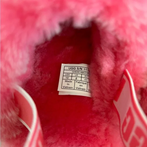 Ugg Pink Slippers, size 10 - Picture 3 of 4